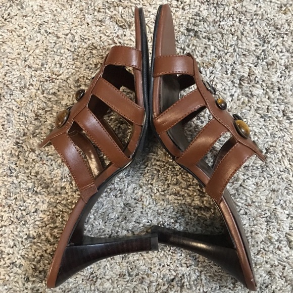 Coup D’Etat Brown Leather Sandals - Picture 7 of 11